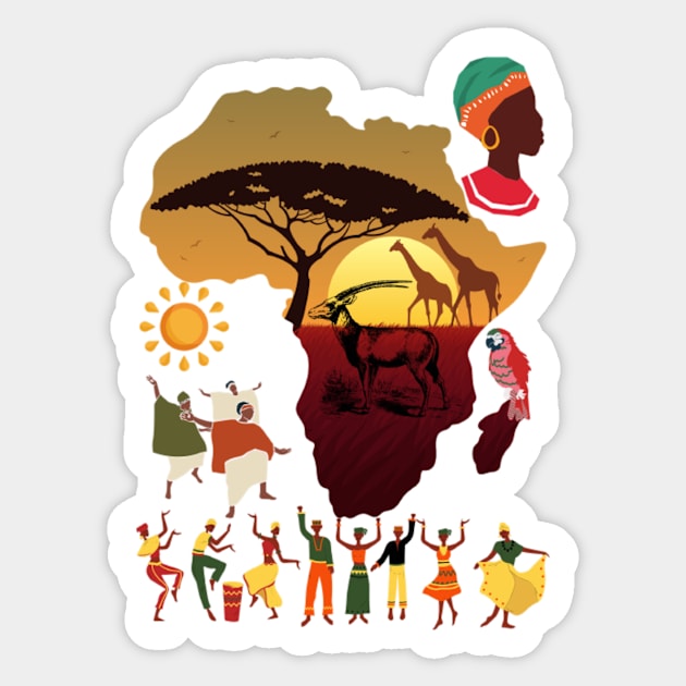 africa Sticker by AMINOS ART